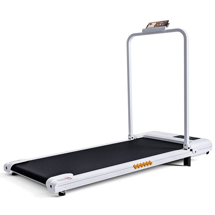 Advwin 5% Incline Walking Pad Electric Foldable Treadmill for Home  120kg Capacity & 1–6km/h & Low Noise, White