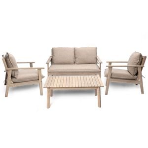 Marquee Oasis 4 Piece Timber Outdoor Lounge Setting