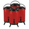 SOGA 4X Stainless Steel Insulated Beverage Dispenser with Tap 16L Red
