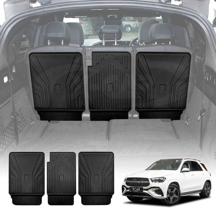 Back Seat Protector for Mercedes-Benz GLE 7 Seater 2018-Onwards All Weather Heavy Duty Car Seat Kick Mats Cover