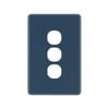 DETA Midnight Navy S-Line 3 Gang Switch Cover Plate