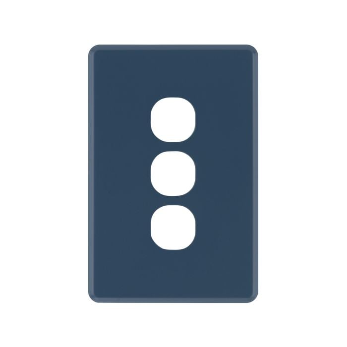 DETA Midnight Navy S-Line 3 Gang Switch Cover Plate
