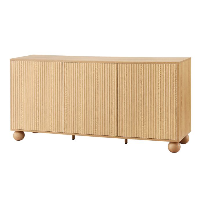Artiss Buffet Sideboard Cabinet 2-Tier Ball Legs Pine