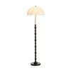 Oikiture Metal Floor lamps Freestanding Reading Lamp Fabric Shade Vintage