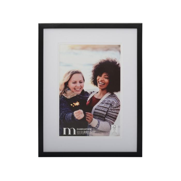 Home+wares 12x16" With 8x12" Opening Black Photo Frame - Pack Of 4