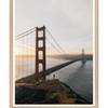 Galrie Golden Gate Bridge at Sunset - Captivating Landscape Art Photography Print, Wood Frame, A3 30 x 42cm (12 x 16inch)
