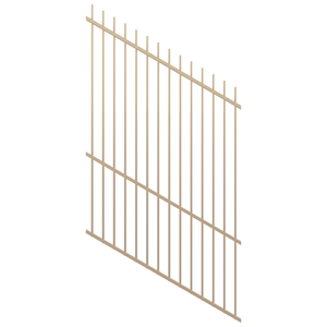 ProtectorAl 350 - 1200 x 1800mm Primrose Raked 16-30º Picket Top Pool Fence Panel