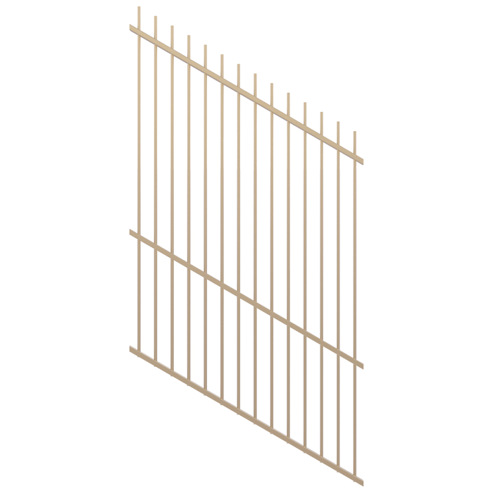 ProtectorAl 350 - 1200 x 1800mm Primrose Raked 16-30º Picket Top Pool Fence Panel