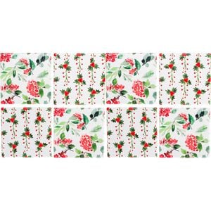 2x 4pc LVD Coasters Christmas Holly Decorative Barware/Serveware Home Kitchen