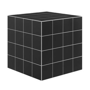 Nash Side Table Cube Bedside Storage Black