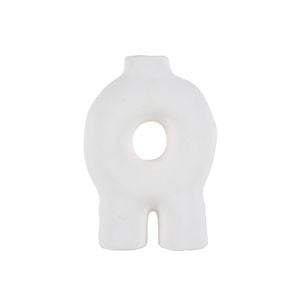 Maine & Crawford Bairon Porcelain 22x15cm Toroid Tubular Vase - White
