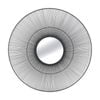 NF Living Disco Iris Mirror 90cm Metal & Glass Finish - Black