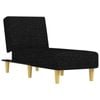vidaXL Chaise Longue Reclining Chair Upholstered Lounge Sofa Black Fabric