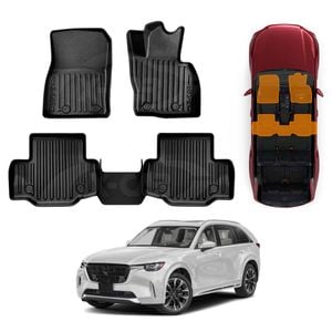 3D Heavy Duty All Weather Car Mats Floor Liner Front and Rear Row for Mazda CX-90 CX90 2023-Onwards