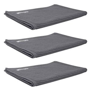 3x Bas Phillips Cairo Ribbed Towel Collection Cotton Bath Mat 78x48cm Graphite