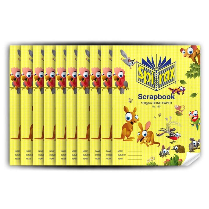 10x Spirax 100 Gsm 64 Pages Unruled No.150  Bond Paper Scrapbook School Notebook