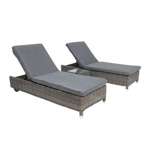 AMANI 3PC SUNLOUNGE SET - Grey