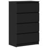 vidaXL Sideboard Black Engineered Wood Storage Drawer Side Cabinet Furniture
