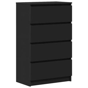 vidaXL Sideboard Black Engineered Wood Storage Drawer Side Cabinet Furniture