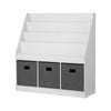 Keezi Kids Bookshelf Toy Box Wooden White