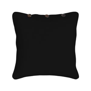 London Cushion Cover with Buttons 43cm - Black