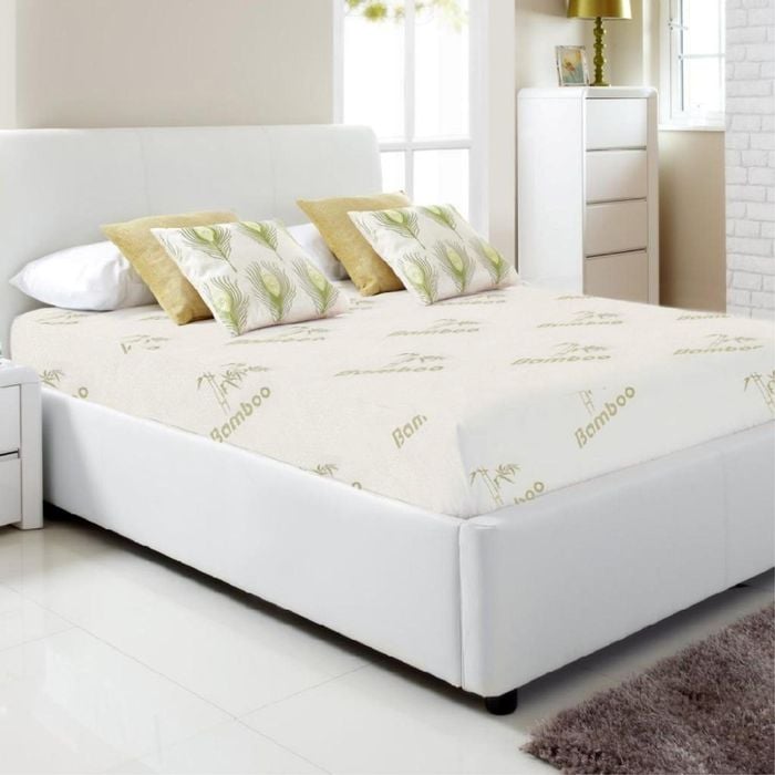 Luxor Single Bamboo Print Fully Fitted Mattress Protector
