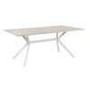 Onex Dining Table Modern 180W x 90D Sandstone and White