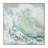 Urban Style Brushmarks Embellished Canvas Waves Green