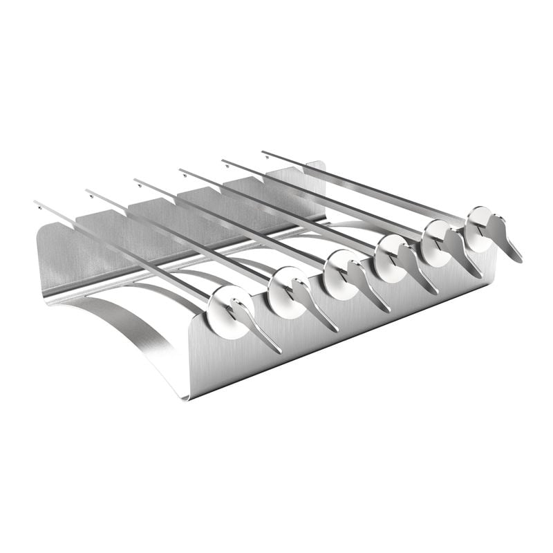 Stainless Steel Skewer Rack and Skewers