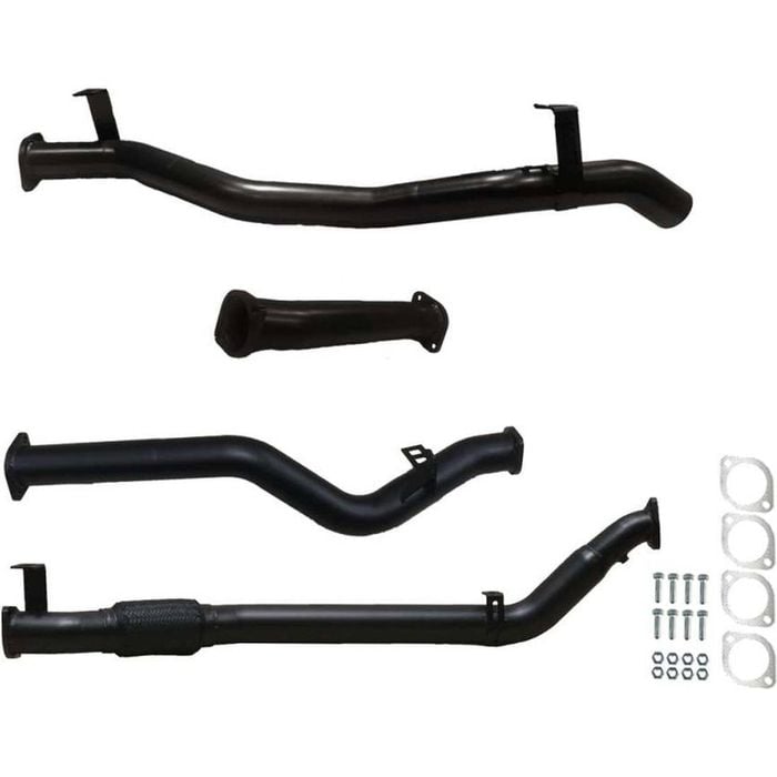 Ignite Exhausts Turbo Back For Toyota Landcruiser 79 Series V8 D/cab 3" No Cat With Pipe Black Aluminised Steel