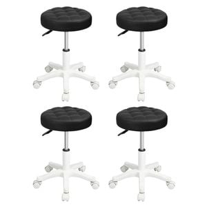 Levede 4pcs PU Leather Salon Bar Stools - Black
