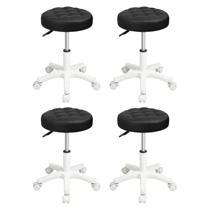 Levede 4pcs PU Leather Salon Bar Stools - Black