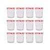 Argon Tableware 250ml Glass Jam Jars With Airtight Red Gingham Lids - Set Of 12 Empty Screw Top Kitchen Storage Preserving Jar