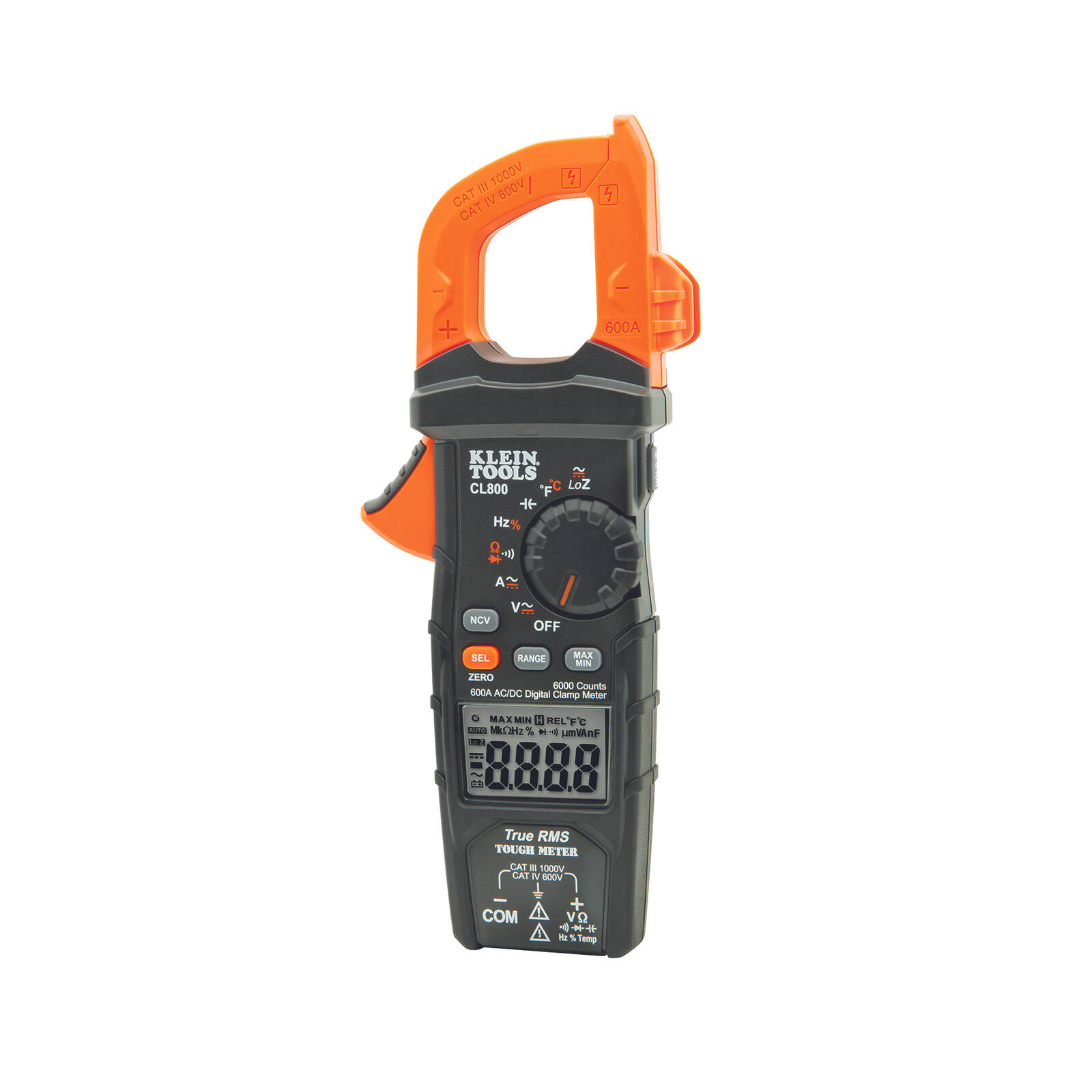 Klein Tools AC Auto-Range TRMS Auto Off CL800 Digital Clamp Meter product image