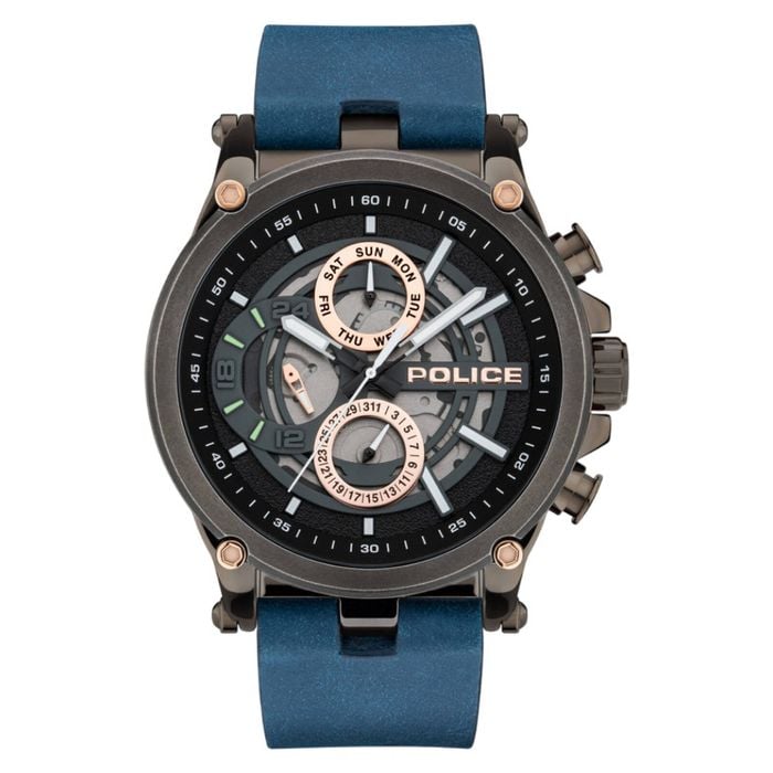 Police Taman Multi Function Leather Band Men's Watch (pewjf2108602)