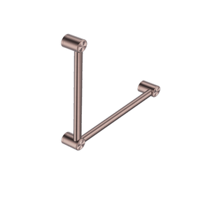 Nero Mecca Care 32mm Ambulant Toilet Grab Rail 90 Degree Brushed Bronze - Brushed Bronze