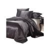 Satin Quilt Cover - Charcoal Grey