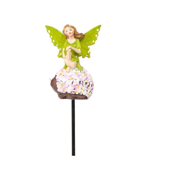 Lotus 7 x 17cm Green Fairy Decorative Stake