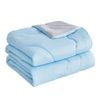 LINENOVA Cooling Blanket Comforter Summer Quilt - Double,Blue