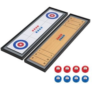 Costway Shuffleboard Curling Combo Set 2in1 Board Game Table Play 8 Puck