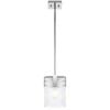 Telbix Pelion Modern Pendant Hanging Lamp Light Metal Glass Chrome Clear Polished Chrome