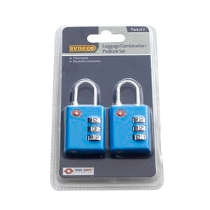 Syneco Luggage Combination Padlock Set - 2 Pack
