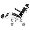 Safety and Mobility Aluminium Mobile Tilt in Space Shower Commode