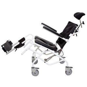 Safety and Mobility Aluminium Mobile Tilt in Space Shower Commode