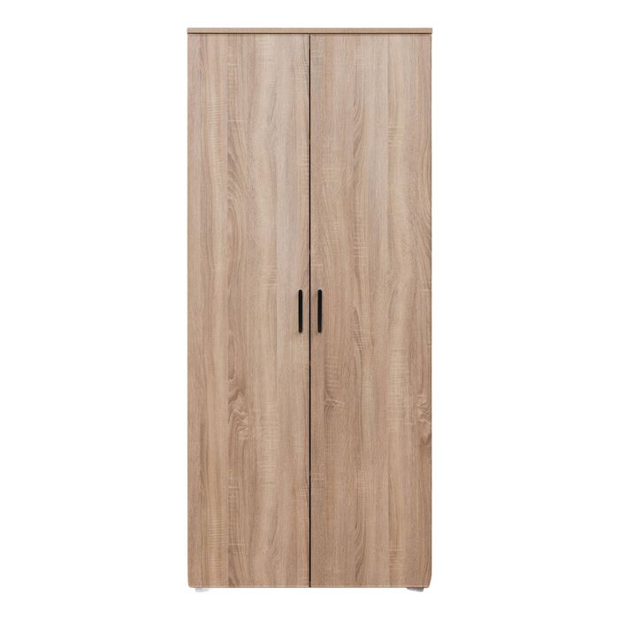 European Cabinetry Natural Oak Slim Scandi Black Handles Stockholm Storage Cupboard