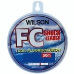 50m Spool of Wilson Fluorocarbon Fishing Leader - 100% Fluorocarbon Shock Leader [Breaking Strain: 4lb]