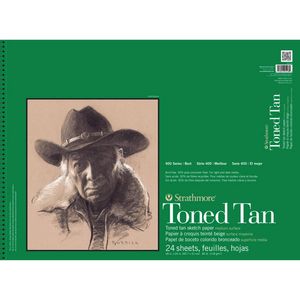 Strathmore 400 Series Toned Art/sketch Pad Tan Wire 18''x24'' 24 Sheets