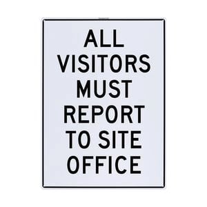 Sandleford 450 x 600mm All Visitors Plastic Sign