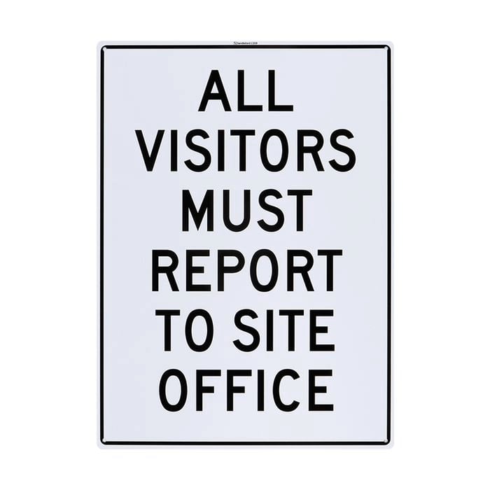 Sandleford 450 x 600mm All Visitors Plastic Sign