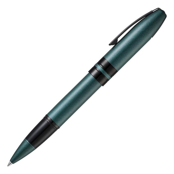 Icon Rollerball Pen w/ Glossy Black PVD Trim (Metallc Green)